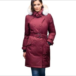 Nobis Tula ladies peacoat, large in burgundy